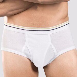 Stafford Men's 6-Pack 100% Cotton Low-Rise White Briefs